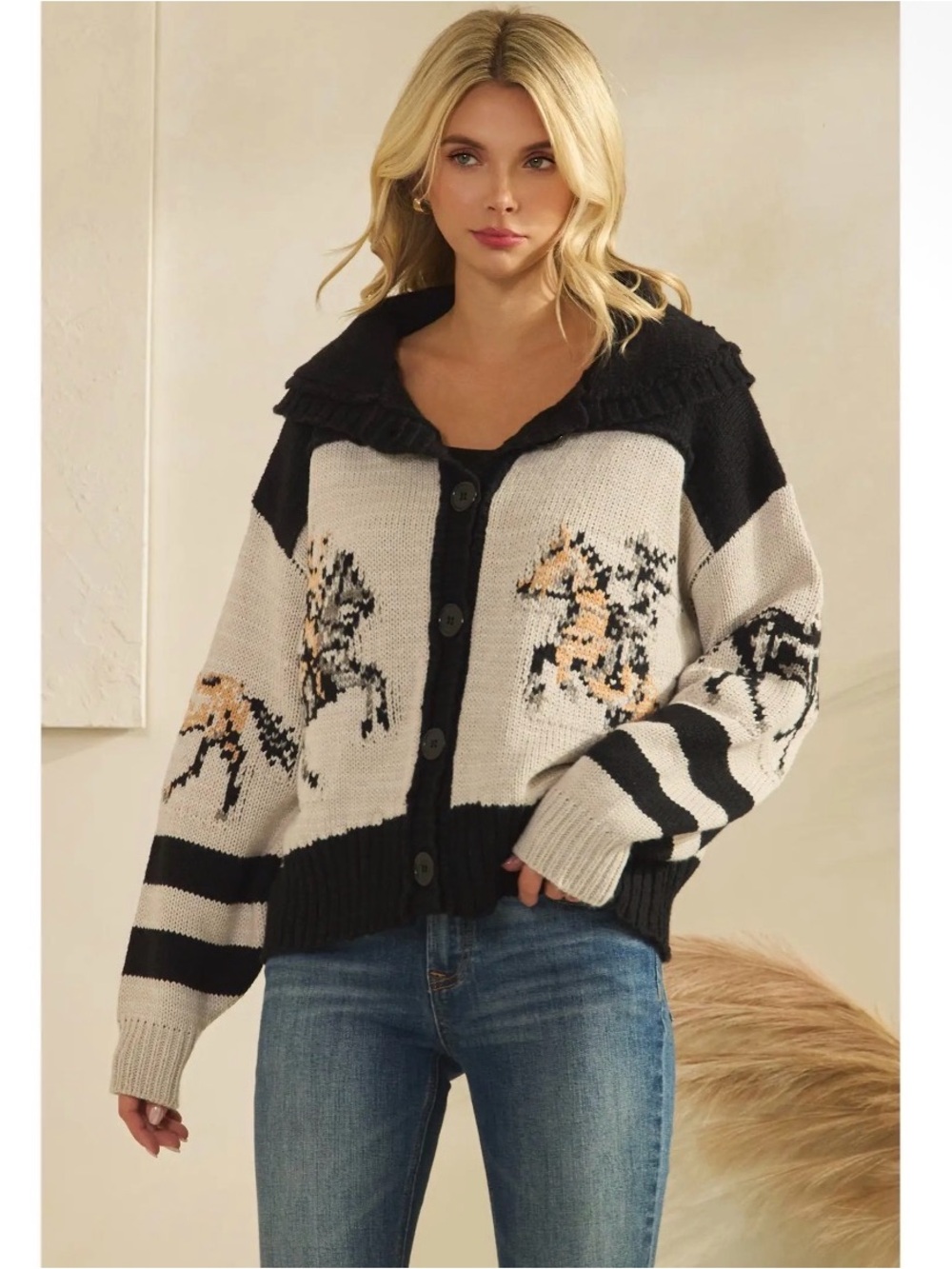 Wild horses cardi in Midnight Rider